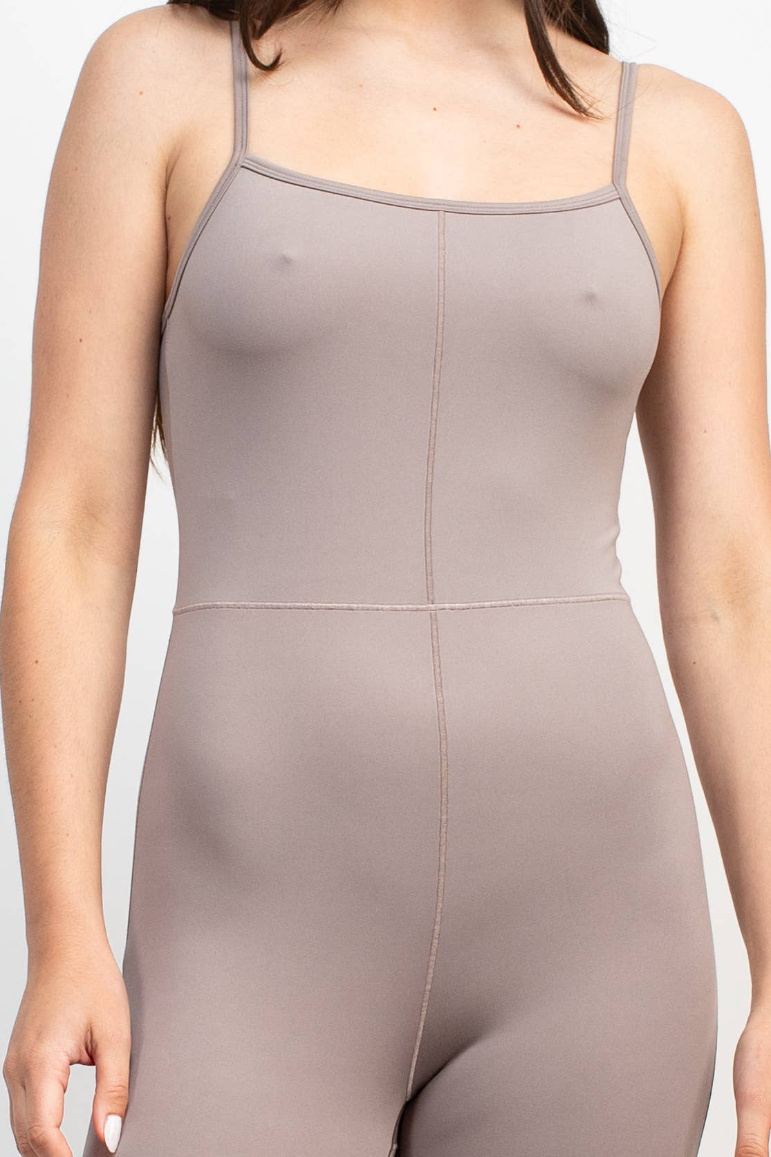 SLEEVELESS FLARE JUMPSUIT